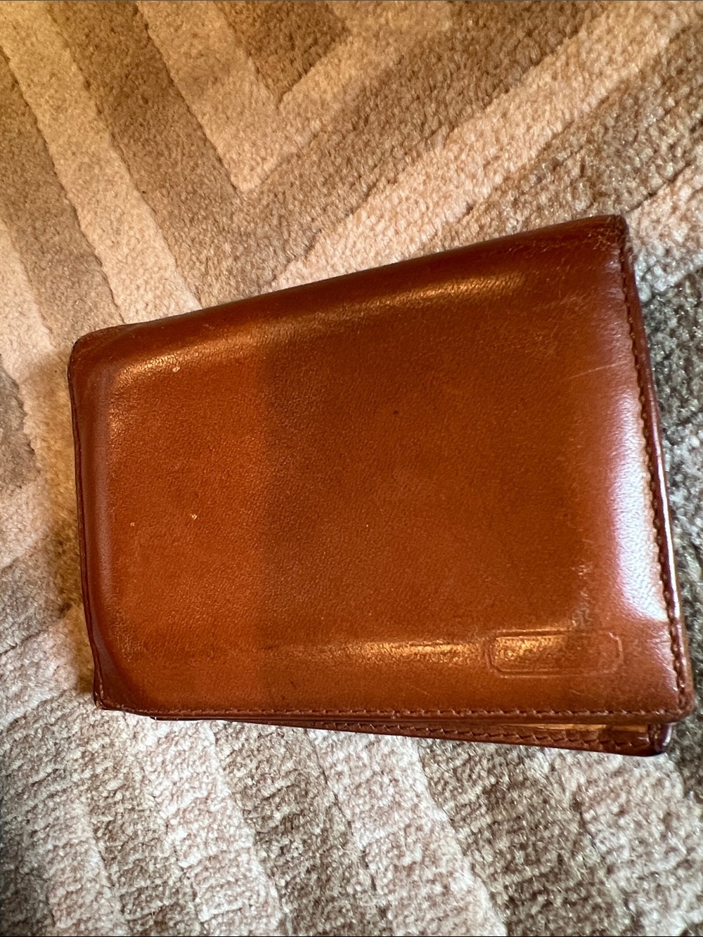 Vintage coach Men's Brown Leather Bi-Fold Wallet